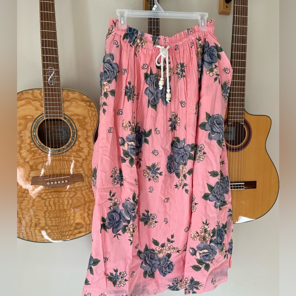 Free People seaside skirt pink floral